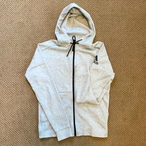 Adidas Gray Full Zip Hoodie